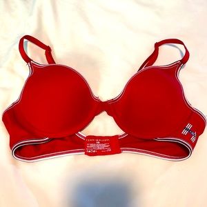 TOMMY HILFIGER Red Micro Push-up Bra 34B